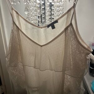 Cream Lace Camisole Top